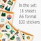 100PCS Forest Stickers Pack – Waterproof Vinyl Woodland Nature Stickers for Water Bottles, Laptops, Phones, Skateboards & Outdoor Party Decorations